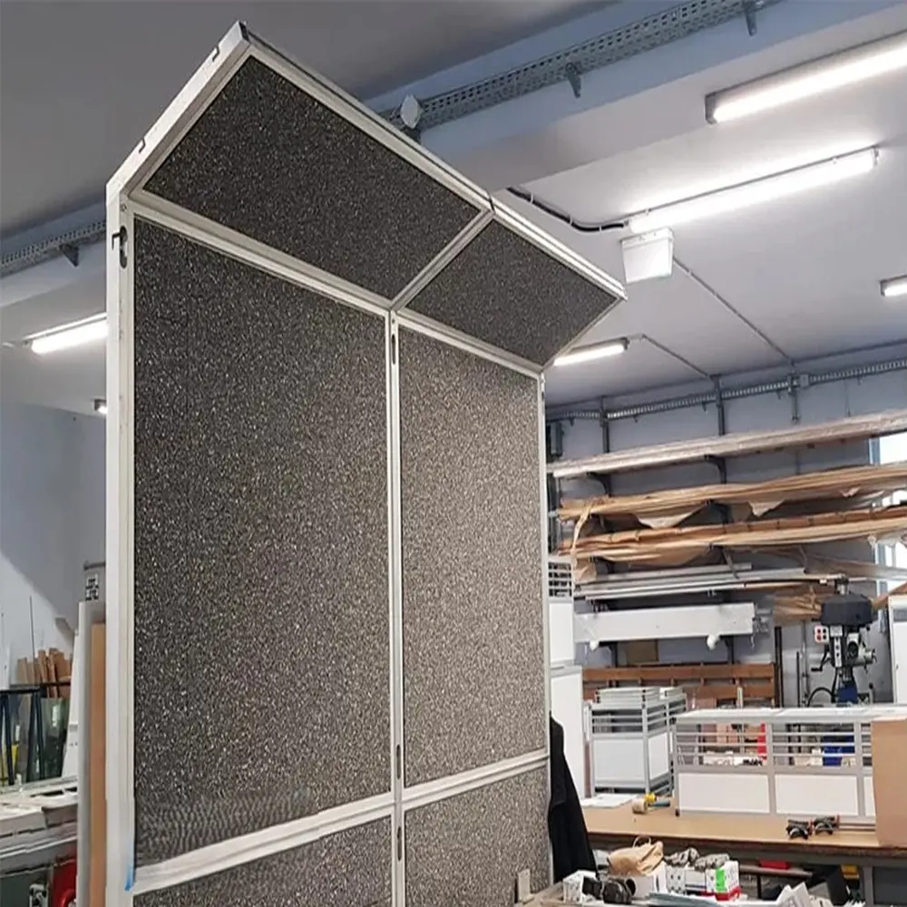 Q panels for production hall — worker protection from machine noise, 13 dB soundproofing