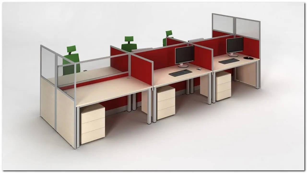 System 20 Bürotrennwände Visualisierung — modulare Aluminiumraumteiler im Open-Space